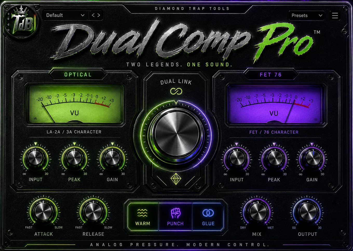 Interface planejada do TDB Dual Comp Pro